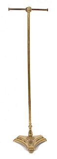 A Regency Brass Valet Stand Height 64 3/4 inches.