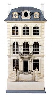 A Model House by Robert Dawson, (British, 20th/21st century), a French Baroque style townhouse model, with some furnishings a