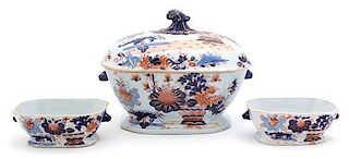 An English Porcelain Covered Tureen Length 13 inches.