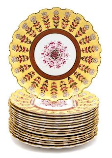A Set of Copeland Spode Porcelain Dinner Plates Diameter 9 inches.