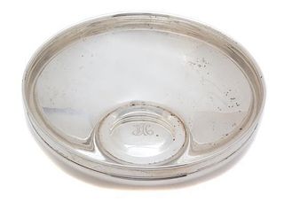 An American Silver Low Bowl, Tiffany & Co., New York, NY, 20th Century, monogrammed VH