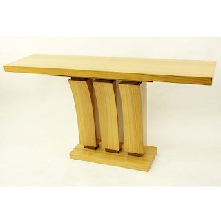 Modern Art Deco Style Satinwood Console Table. Minor Rubbing and scuffs otherwise good condition. M