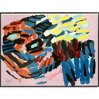 Karel Appel, Dutch (1921 - 2006) Color Lithograph, Abstract Composition, Pencil Signed and Numbered