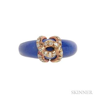 18kt Gold, Sodalite, and Diamond Ring, Cartier