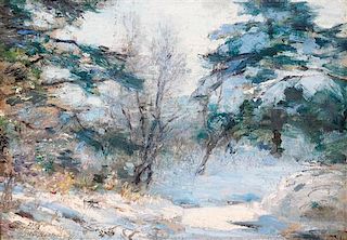 Walter Nettleton, (American, 1861-1936), Winter Landscape