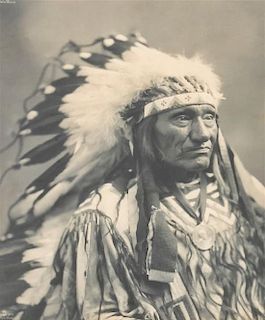 George Heyn, (American, b. 1856), sepia toned photograph,Little Wound, Ogallala Chief,published by Heyn Photo Omaha, 1899