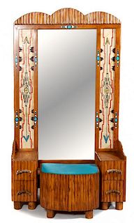 Molesworth Style Cowgirl Dressing Table and Bench, Cowboy Classics by Tom Bice Height 76 x width 43 inches