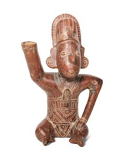 Colima Seated Figure Height 13 x width 9 x depth 4 1/2 inches