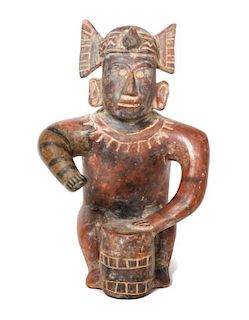 Colima Seated Musician Height 13 x width 9 x depth 8 inches