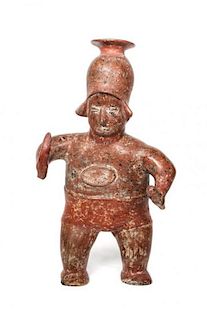 Colima Standing Figure Height 17 1/2 x width 10 x depth 5 inches