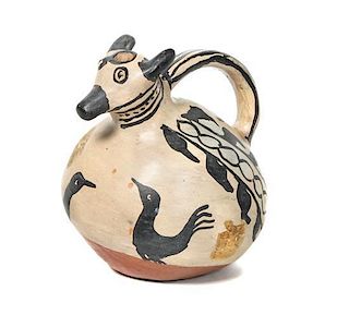 Cochiti Effigy Pitcher Height 8 inches