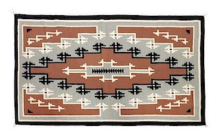 Navajo Two Grey Hills Rug 46 x 70 inches
