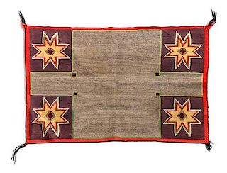 Navajo Germantown Single Saddle Blanket 32 1/2 x 23 inches