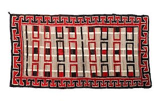 Navajo Red Mesa Saddle Blanket 54 x 29 inches