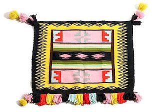 Navajo Sunday Saddle Blanket 33 x 28 inches