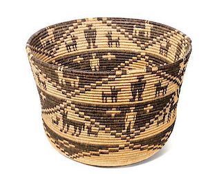 Western Apache Pictorial Olla Basket 10 x 15 inches