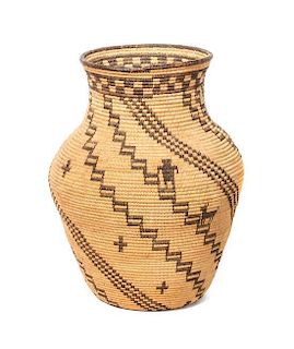 Western Apache Pictorial Olla Basket Height 10 1/4 x width 7 1/2 inches