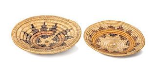 Two Navajo Wedding Baskets Diameter 15 inches