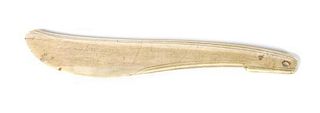 Eskimo Marine Ivory Storytelling Knife Length 12 1/4 x height 2 inches