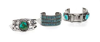Zuni Needlepoint Cuff Bracelet by Hugh Bowekaty Length of watch bracelet 5 1/2 x opening 1 6/8 x width 1 inch