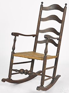 Pennsylvania four-slat ladderback rocking chair