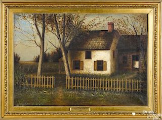 Oil on canvas of the birthplace of Robert Fulton