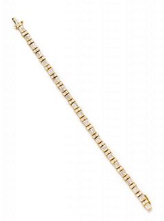 * An 18 Karat Yellow Gold and Diamond 'Les Classiques' Bracelet, Gemlok, 15.55 dwts.