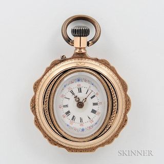 18kt Gold Lady's Open-face Watch