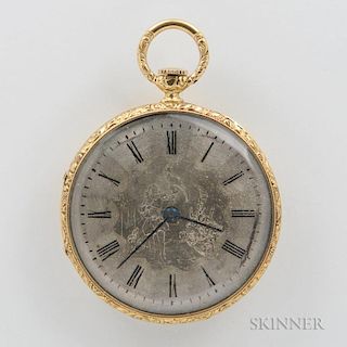 Universal Geneve Movement in Older 18kt Gold Open-face Case