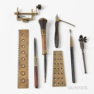 Eight Watchmaker's Tools