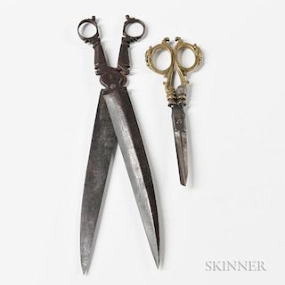 Two Pairs of Early Tailor's Scissors