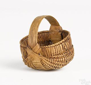 Miniature splint basket, late 19th/early 20th c.