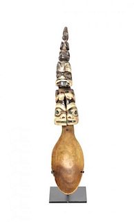 Tlingit Carved Horn Spoon Length 14 1/2 inches