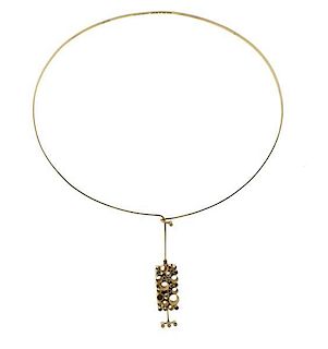 Kerstin Ohlin Lejonklou Modernist 18k Gold Necklace