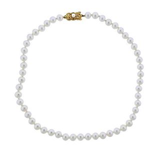 Mikimoto 18k Gold 7mm to 7.5mm Pearl Necklace