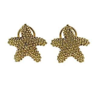 Tiffany &amp; Co 18k Gold Starfish Earrings