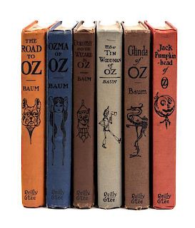 BAUM, Frank L. and Ruth Plumly THOMPSON. -- John R. Neill, illustrator. A group of 6 later editions of the Famous Oz Stories.