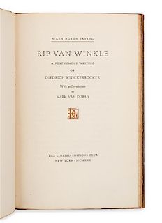 [LIMITED EDITIONS CLUB]. IRVING, Washington. Rip Van Winkle. A Posthumous Writing of Diedrich Knickerbocker. New York, 1930.