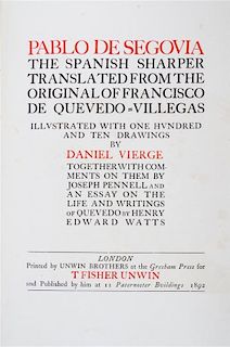 QUEVEDO Y VILLEGAS, Francisco de. Pablo de Segovia. The Spanish Sharper. London: Unwin Brothers for T. Fisher Unwin, 1892.