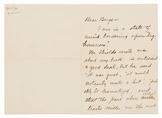 * GREY, Zane (1875-1939). Autograph letter signed ("Bugs"), to Linda Roth ("Bugs"). n.p., n.d.