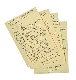 * HUXLEY, Aldous (1894-1963). Autograph letter signed ("Aldous"), to Denver. Los Angeles, 2 January 1959.