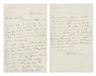 * CANDLER, Asa Griggs (1851-1929). Autograph letter signed ("Asa G Candler"), to his mother. Atlanta, 22 May 1897.