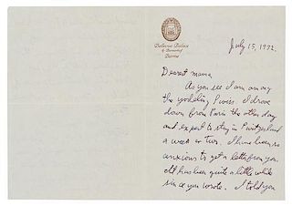 * GETTY, J. Paul (1892-1976). Autograph letter signed ("Paul") to his mother. [Berne or Mexico City], 15 July 1932.