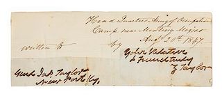 * TAYLOR, Zachary (1784-1850). Clipped signature.