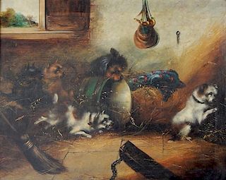 George Smith Armfield O/C Animal Genre Painting