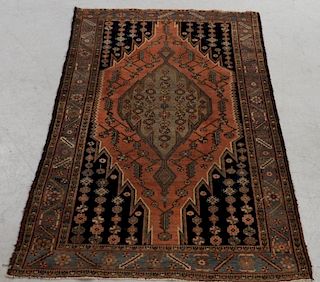 Persian Mazlagan Wool Carpet Rug