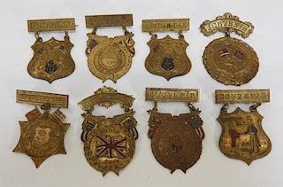 8 WWI Era British Day Souvenir Medal Pins RI Made