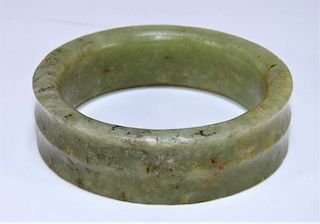Chinese Archaic Celadon Jade Bangle Bracelet