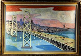 M. Marigonda San Francisco CA Skyline Painting