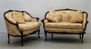 PR Louis XV Style Upholstered Canape Settees
